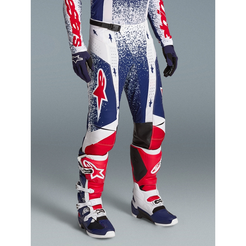 Pantalones de motocross Alpinestars Techstar Edición Limitada Unity Rojo-Blanco-Azul