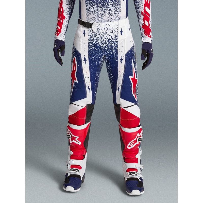 Pantalones de motocross Alpinestars Techstar Edición Limitada Unity Rojo-Blanco-Azul