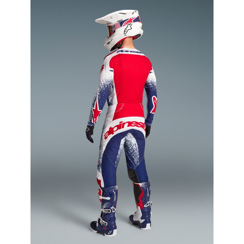 Pantalones de motocross Alpinestars Techstar Edición Limitada Unity Rojo-Blanco-Azul