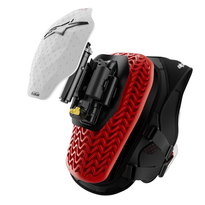 Chaleco con airbag Alpinestars TECH-AIR®MX Plasma System blanco-negro-rojo