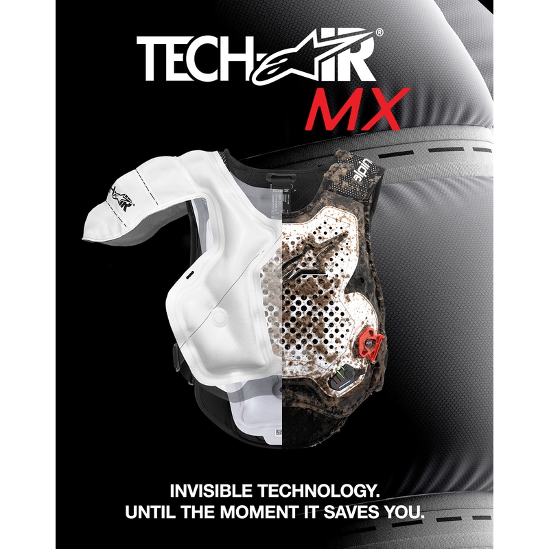Chaleco con airbag Alpinestars TECH-AIR®MX Plasma System blanco-negro-rojo