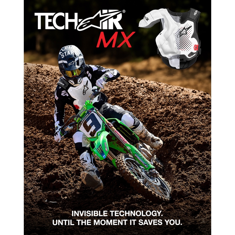 Chaleco con airbag Alpinestars TECH-AIR®MX Plasma System blanco-negro-rojo