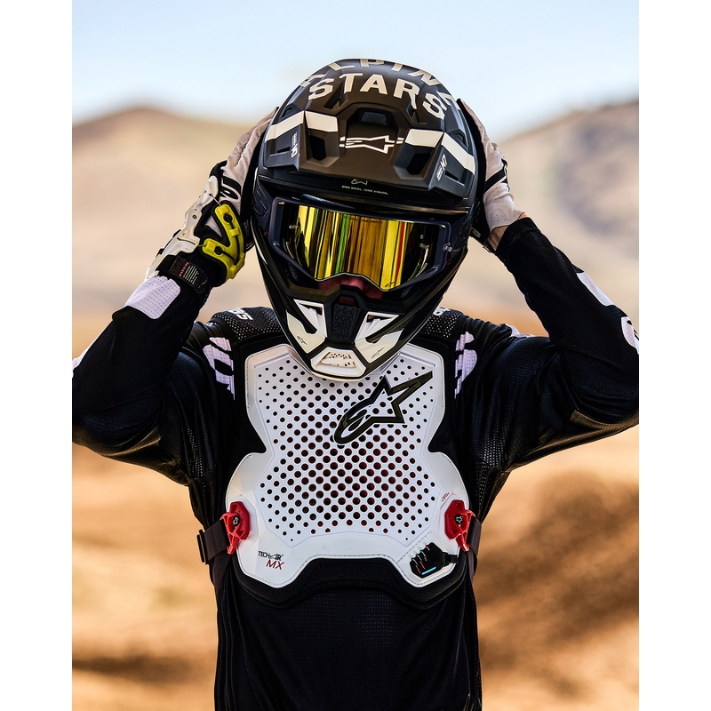 Chaleco con airbag Alpinestars TECH-AIR®MX Plasma System blanco-negro-rojo