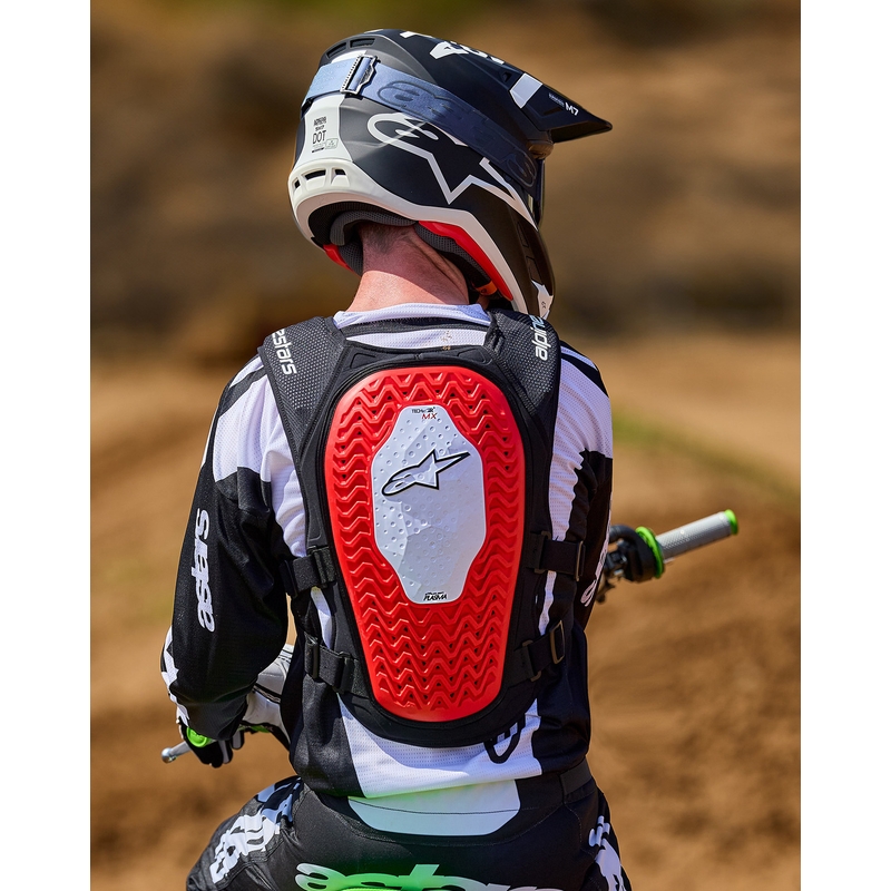 Chaleco con airbag Alpinestars TECH-AIR®MX Plasma System blanco-negro-rojo