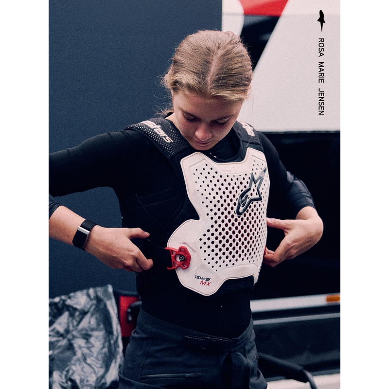Chaleco con airbag Alpinestars TECH-AIR®MX Plasma System blanco-negro-rojo