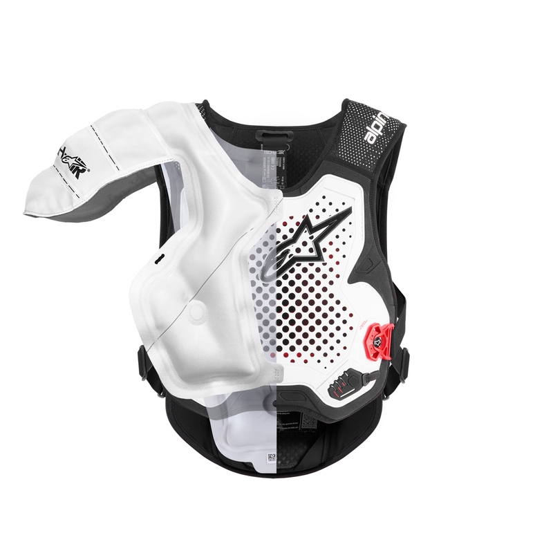 Chaleco con airbag Alpinestars TECH-AIR®MX Plasma System blanco-negro-rojo