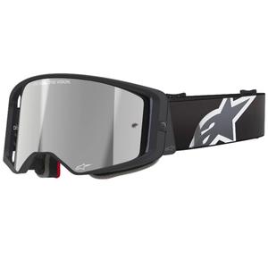 Gafas de motocross Alpinestars Supertech Corp negras y grises con lente plateada