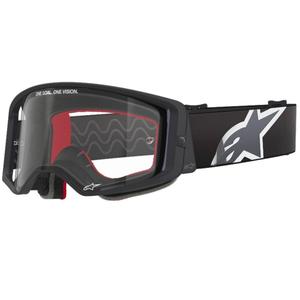 Gafas de motocross Alpinestars Supertech Corp negras y grises con lente transparente