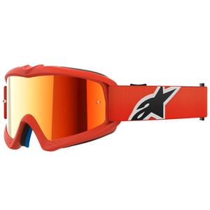 Gafas de motocross para niños Alpinestars Vision Youth Corp naranja con lente roja espejada