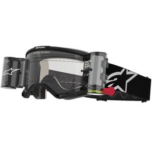 Gafas de motocross Alpinestars Vision 5 Corp ROLL-OFF Wide Vision negras con lente transparente