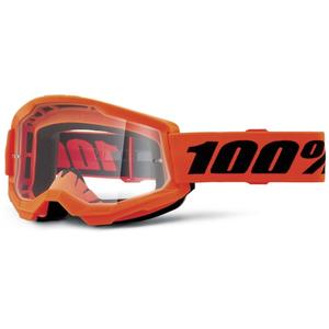 Gafas motocross 100% STRATA 2 Nuevo naranja (plexi transparente)