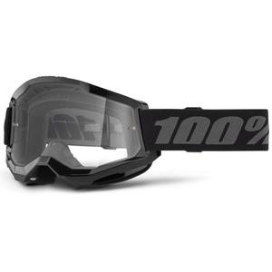 Gafas motocross 100% STRATA 2 Nuevo negro (plexi transparente)