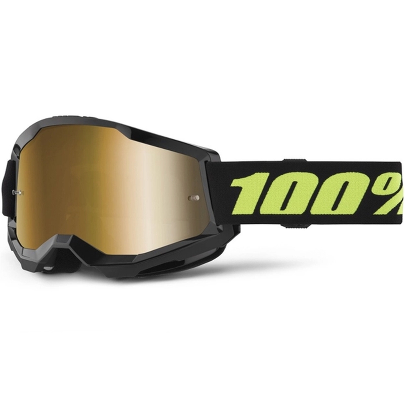 Gafas motocross 100% STRATA 2 New Solar black (gold plexi)