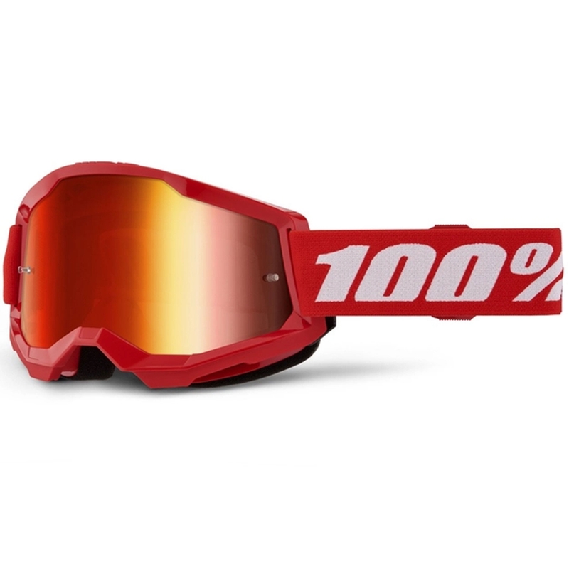 Gafas motocross 100% STRATA 2 Nuevo rojo (plexi rojo)