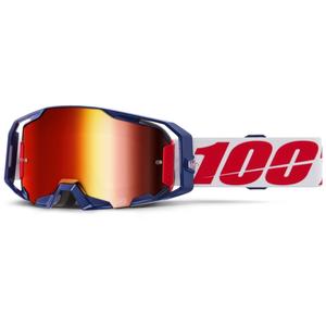 Gafas de motocross 100% ARmatic Mach Z con plexiglás rojo