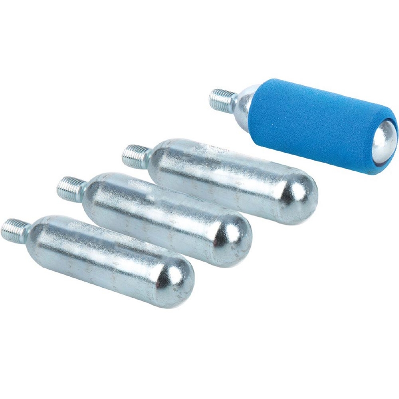 Cartuchos de CO2 de repuesto para kits de reparación de neumáticos Oxford (4 unidades).