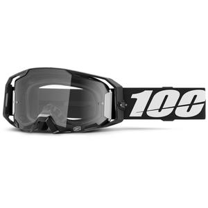 Gafas de motocross 100% ARmatic negras con plexiglás transparente