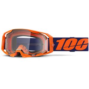 Gafas de motocross 100% ARmatic Neon Orange con plexi transparente