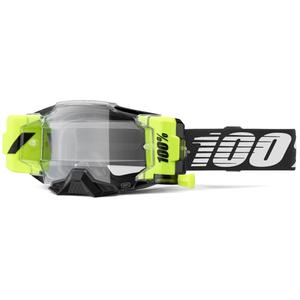 Gafas motocross 100% - USA Armega Forecast negro (cristal transparente)