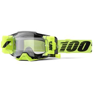 Gafas motocross 100% - USA Armega Forecast verde fluo (cristal transparente)