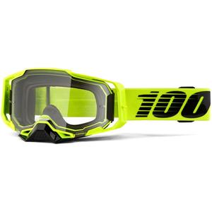 Gafas de motocross 100% ARMEGA Nuclear Amarillo cítrico (plexi transparente)