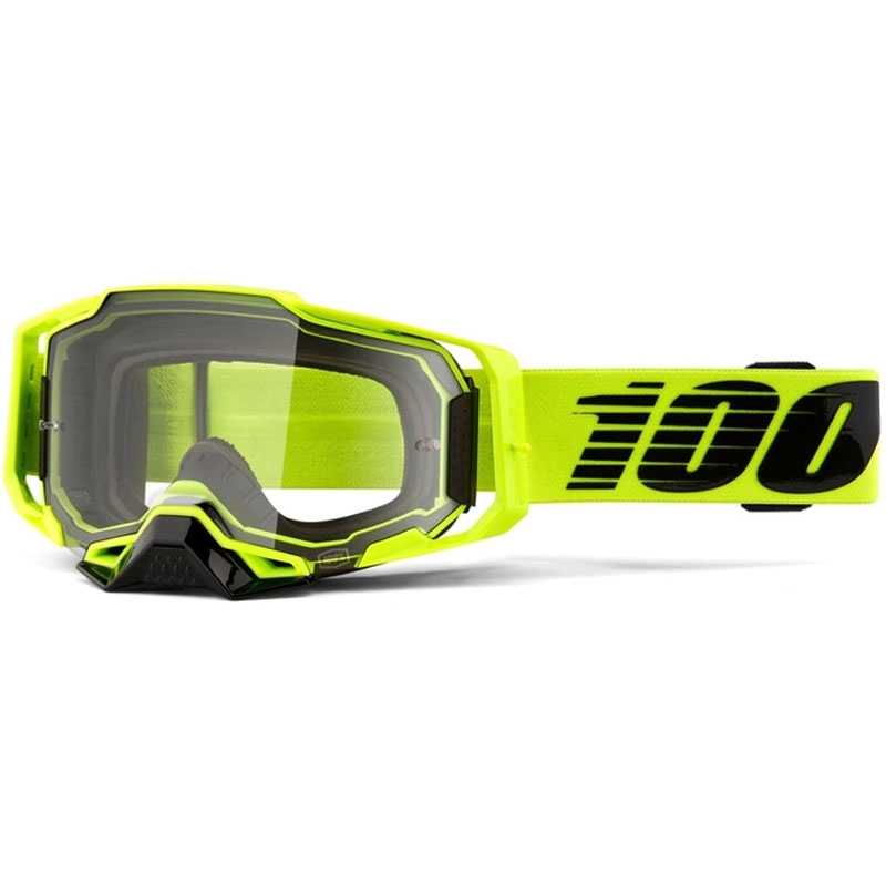 Gafas de motocross 100% ARMEGA Nuclear Amarillo cítrico (plexi transparente)