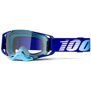 Gafas de motocross 100% ARMEGA Azul real (plexi transparente)