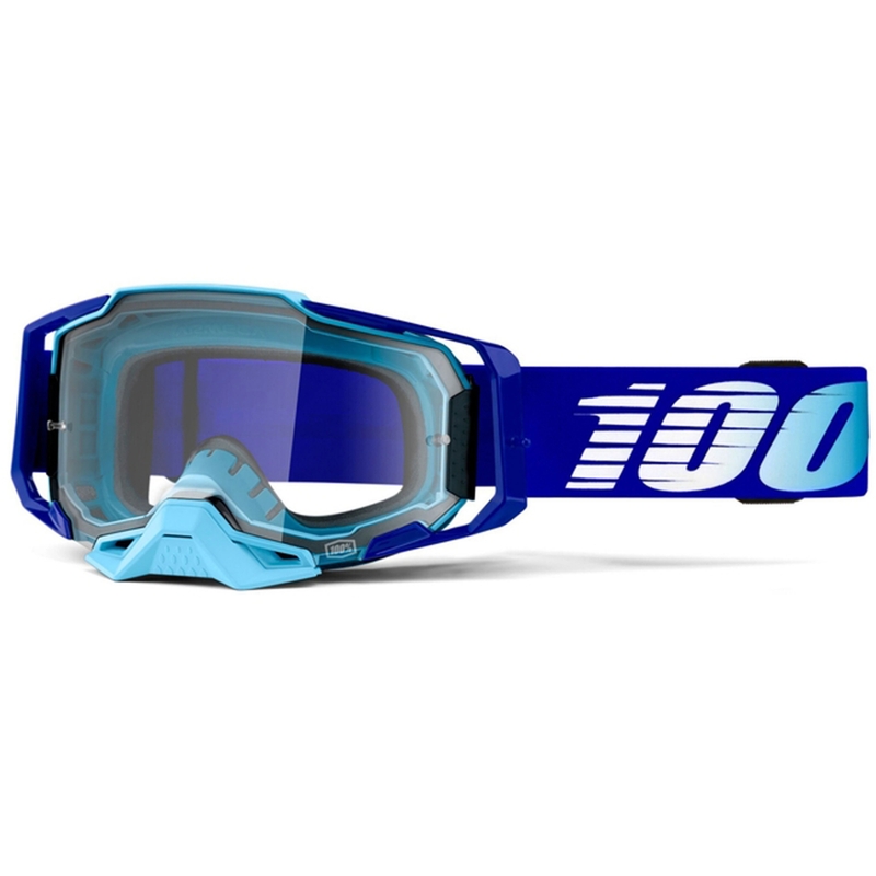 Gafas de motocross 100% ARMEGA Azul real (plexi transparente)