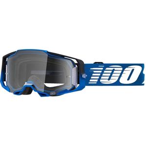 Gafas de motocross 100% ARMEGA Rockchuck azul oscuro (plexi transparente)