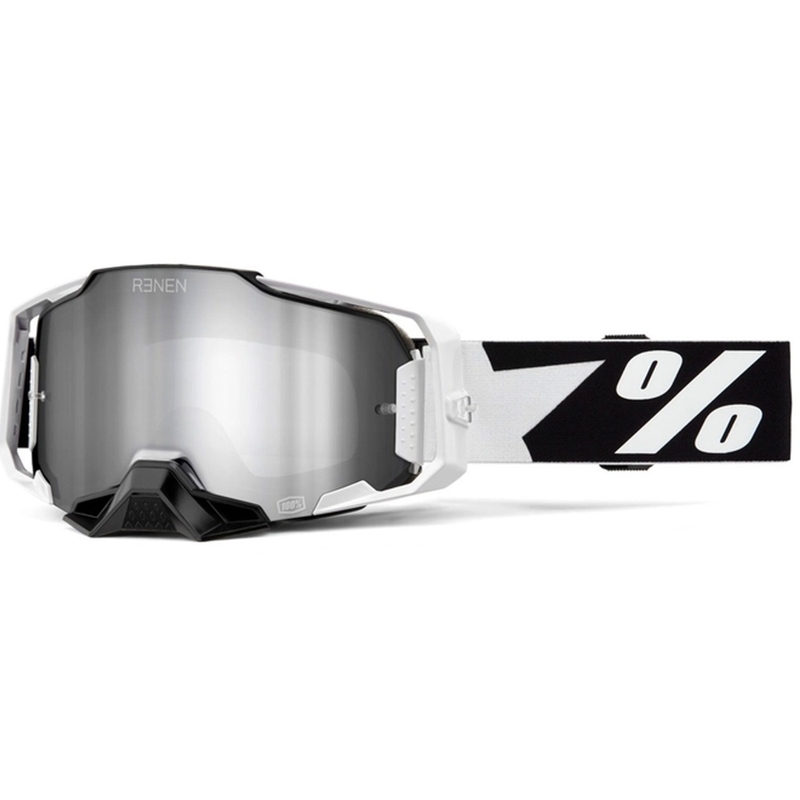 Gafas motocross 100% - USA ARMEGA Renen silver plexi