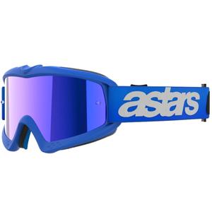 Gafas de motocross Alpinestars Vision Youth Blaze Blue para niños con lente azul espejada