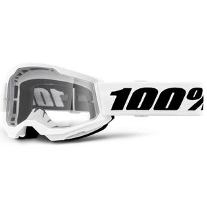 Gafas de motocross para niños 100% STRATA 2 plexi blanco transparente