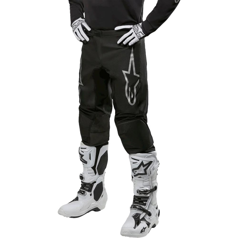 Pantalones de motocross Alpinestars Fluid Graphite negro-plata