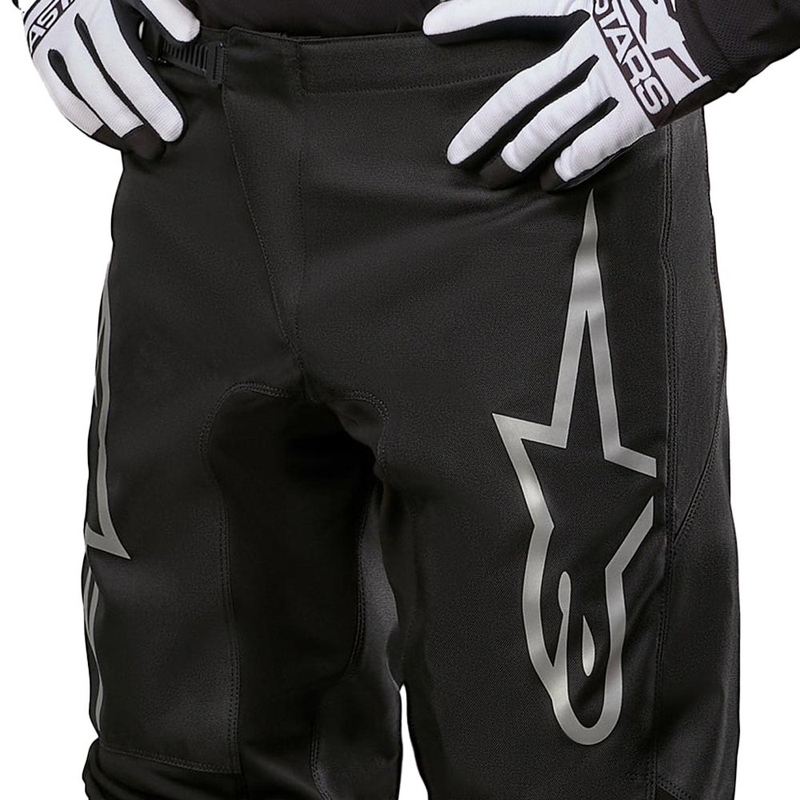 Pantalones de motocross Alpinestars Fluid Graphite negro-plata