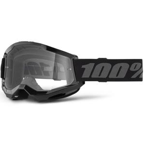 Gafas de motocross para niños 100% STRATA 2 plexi negro transparente