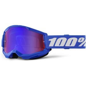 Gafas de motocross para niños 100% STRATA 2 azul rojo-azul plexi