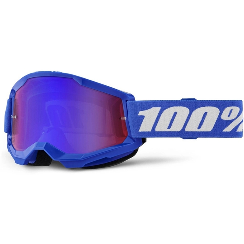Gafas de motocross para niños 100% STRATA 2 azul rojo-azul plexi