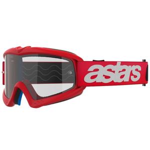 Gafas de motocross para niños Alpinestars Vision Youth Blaze rojas con lente transparente