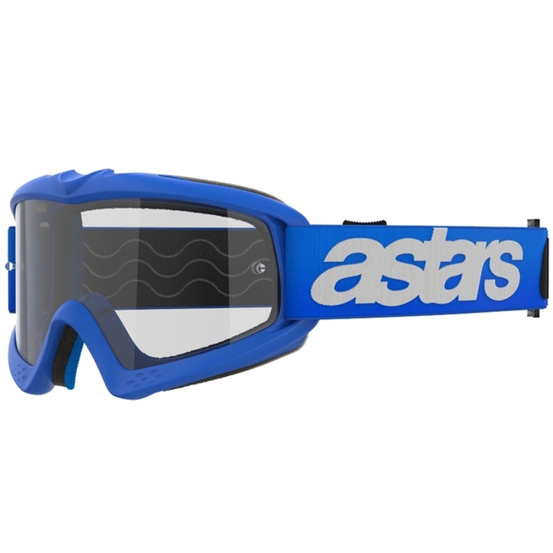 Gafas de motocross para niños Alpinestars Vision Youth Blaze azul con lente transparente