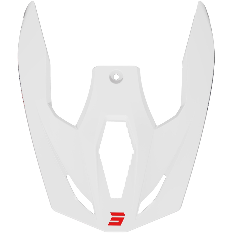 Visera para cascos Shot Furious, color blanco brillante.