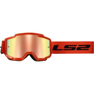 Gafas de motocross LS2 Charger H-V naranja con plexi iridium