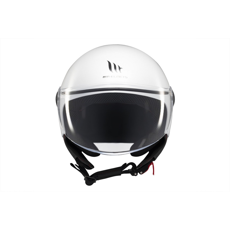 Casco de moto abierto MT Street S blanco brillante - II. calidad