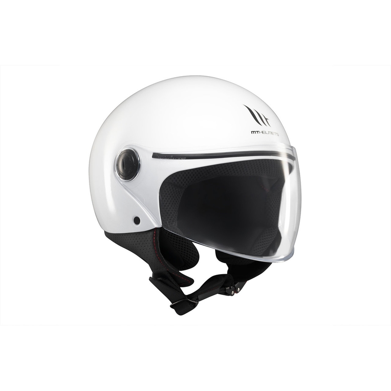 Casco de moto abierto MT Street S blanco brillante - II. calidad