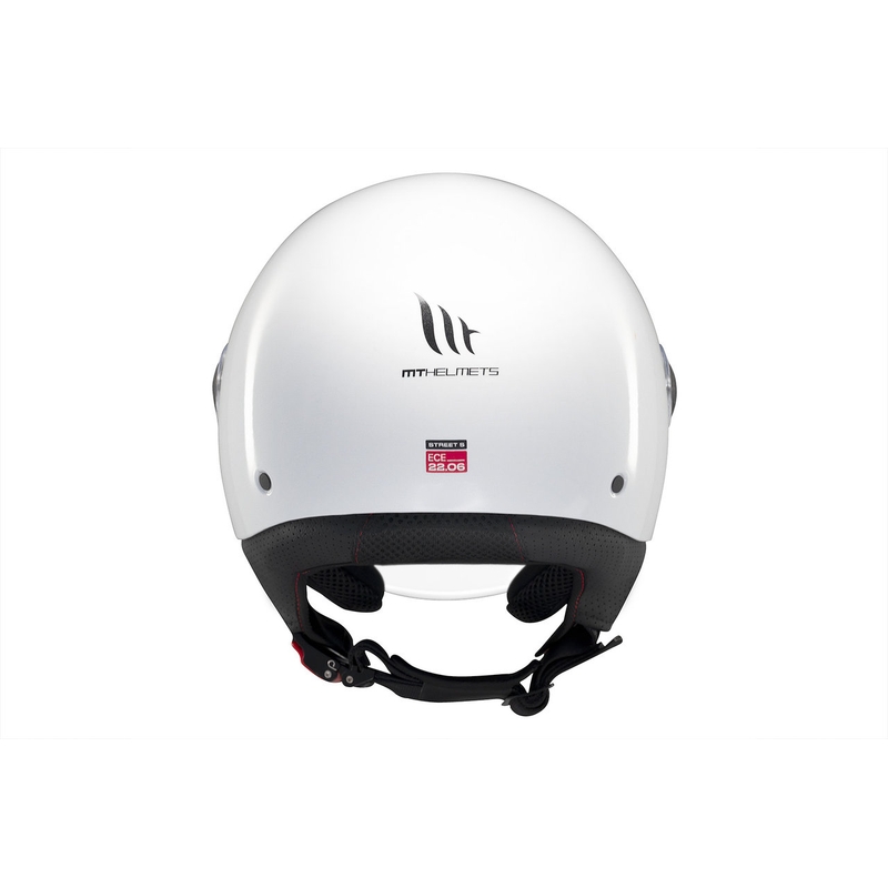 Casco de moto abierto MT Street S blanco brillante - II. calidad
