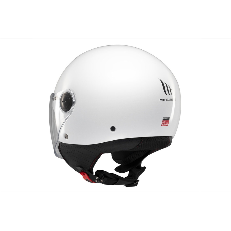 Casco de moto abierto MT Street S blanco brillante - II. calidad