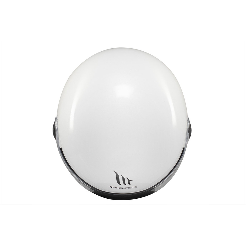Casco de moto abierto MT Street S blanco brillante - II. calidad
