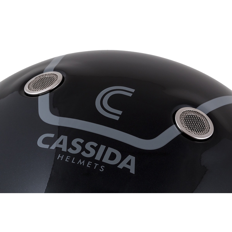 Casco integral de motocicleta Cassida Fibre Jawa Sport negro-plata-rojo 2 - II. calidad