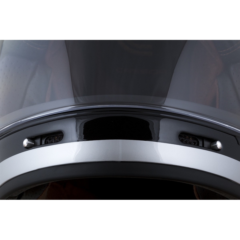 Casco integral de motocicleta Cassida Fibre Jawa Sport negro-plata-rojo 2 - II. calidad