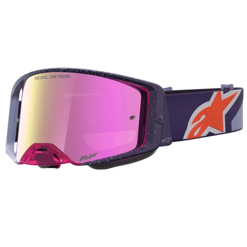 Gafas de motocross Alpinestars Supertech Hiten color púrpura rojizo