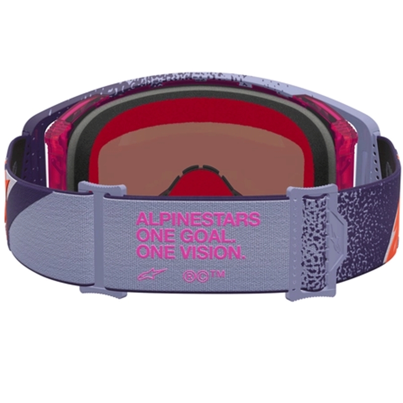 Gafas de motocross Alpinestars Supertech Hiten color púrpura rojizo